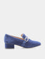 STUART WEITZMAN - Crystal Geo Buckle - Bleu
