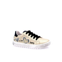 Baskets Filles en cuir à lacets - Beige