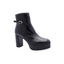 ALBANO - Bottines en cuir à plateau - Noir