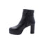 ALBANO - Bottines en cuir à plateau - Noir