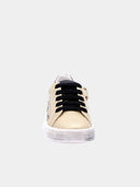 Baskets Filles en cuir à lacets - Beige