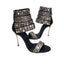 CASADEI® - Sandales Femmes à talon haut pointu et applications métalliques - Noir