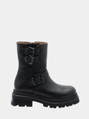 Leather Ankle Boots - Black
