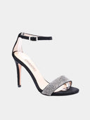 Heeled sandals with ankle strap - Black