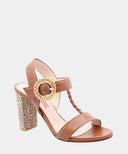 Heeled Sandals - Cognac