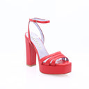 Platform strap sandals - Red