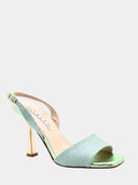 Glitter heeled sandals - Seafoam green