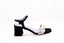 sandales Albano noires à talon carré avec bride élégante
chaussures Albano noires avec détail argenté sur la bride avant
vue latérale des sandales Albano à talon carré de 6 cm
sandales Albano en textile noir avec semelle en cuir et doublure mixte