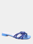 Women's Rhinestone Flat Mules - Blue