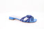 ALBANO - Mules plates Femmes en strass - Bleu