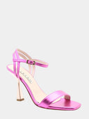 Metallic heeled sandals - Fuchsia