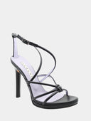 Lace-up Heeled Sandals - Black