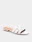 Mules en cuir plate - Blanc