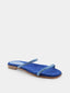 Mules plates en daim - Bleu