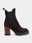 Bottines en suède - Marron foncé