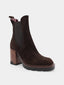 Bottines en suède - Marron foncé