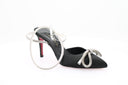 Satin heeled court shoes - Black
