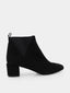 Bottines à talon en suède - Noir