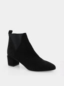 Suede heeled ankle boots - Black