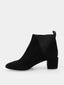 Bottines à talon en suède - Noir