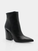 Leather ankle boots - Black