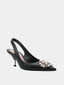 ALEXANDER MCQUEEN - Pearl Patch Sling - Zwart/Zilver 