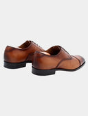 Richelieu Homme en cuir lisse - Cognac