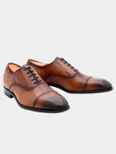 Richelieu Homme en cuir lisse - Cognac
