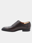 Richelieu Homme en cuir ornée de perforations - Marron foncé