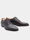 Richelieu Homme en cuir ornée de perforations - Marron foncé