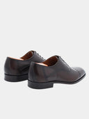 Richelieu Homme en cuir ornée de perforations - Marron foncé
