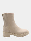 AQUAZZURA - Saint Honore Combat Bootie - Beige 