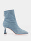 Bottine Aquazzura Amore 75 Booty en suède bleu denim
Chaussure à talon aiguille 7,5 cm en suède bleu signée Aquazzura
Détail du bout carré de la bottine Aquazzura Amore 75
Vue arrière de la bottine Aquazzura avec tirette zippée
Bottine chic en suède bleu pour femme avec talon fin

