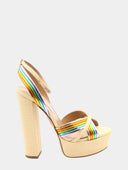 AQUAZZURA - So Sundance 85 Sandal - Beige/Arc-en-ciel