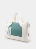 Handbag - White/Turquoise Blue