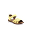 BAMA - Sandales Filles en cuir double bride velcro - Jaune