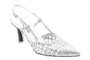Braided leather pumps - Silver