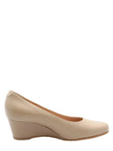 Platform heel ballerina shoes - Beige
