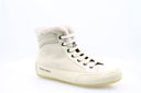 Leather high-top sneakers - Cream