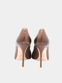 Escarpins en cuir craquelé - Bronze