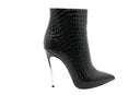 Leather heeled ankle boots - Black