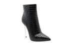 Leather heeled ankle boots - Black