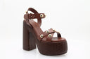 Florence Heeled Sandals - Rum