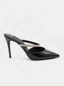 Leather court shoes - Black