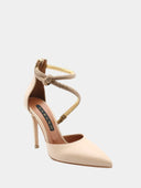 Leren pumps - Beige