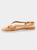 Sandales basses en cuir - Beige