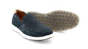 Men's Nubuck Leather Loafers - Navy