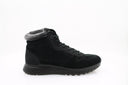 Nubuck leather high-top trainers - Black