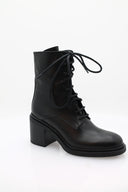 Block-heeled ankle boots (5cm) - Black