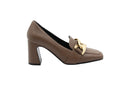 Heeled loafers (7cm) - Brown